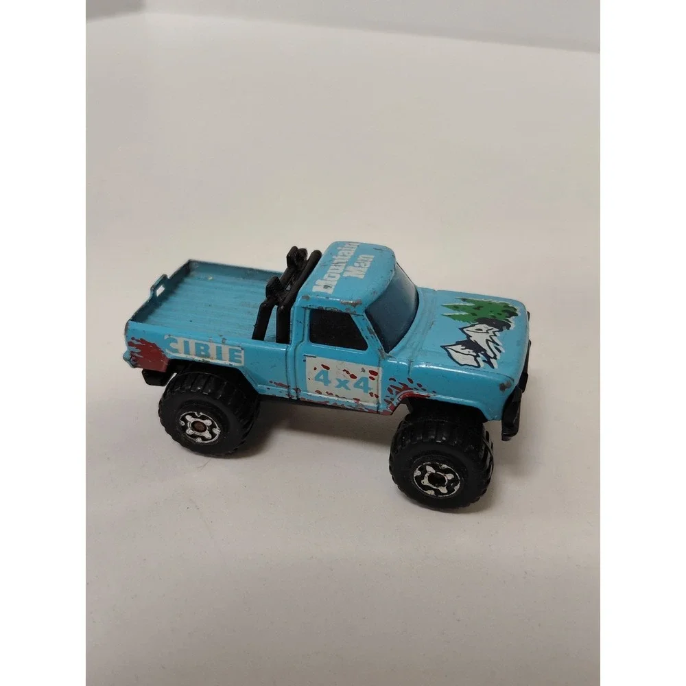 Vintage 1981 Matchbox Mini Pick Up Truck Mountain Man Blue Diecast